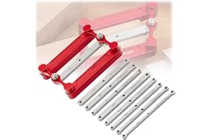 DAO-UPPSE Calibro centrale in acciaio inossidabile for lavorazione del legno con barre di marcatura intercambiabili - Dispositivo di centraggio di precisione for tenoni e mortase for la fabbricazione di mobili,