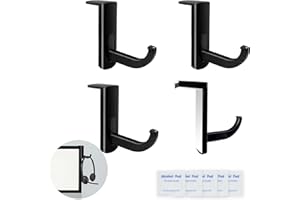 KUNXING Uchwyt na słuchawki do monitora Stojak na słuchawki do monitora - Stojak na słuchawki - 4 sztuki, prosta konstrukcja, schludny materiał - Ekran stojaka na słuchawki wiszący na komputerze