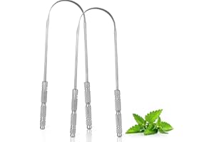 PURE SHARP U Shape Tongue Scrapper Tongue Cleaner Fight Bad Breath Oral Health Care Stainless Steel (1)