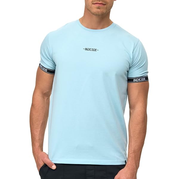 Indicode Herren T-Shirt INHelmuth – Rundhals, Mit Brusttasche, Regular Fit, Allrounder