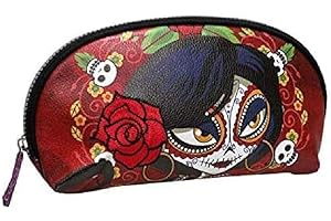 CYPBRANDS Catrinas- Estuche neceser Media Luna, Rosabella, Color granate, Producto oficial (CyP Brands)