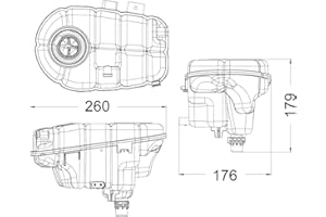 ‎MAHLE MAHLE CRT 60 000S Ausgleichsbehälter Kühlmittel u.a. passend für A6 C7 (4G2/ 4GC)