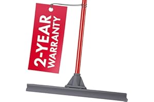 TYROLER BRIGHT TOOLS Tyroler Floor Squeegee | 45cm Silicone Head | 140cm Anti-Rust 4 Part Handle | Aluminum Handle | Heavy Duty | Flexible Joint Head |Best for Washing, Drying, Bathroom, Wet Room, Tile Floor