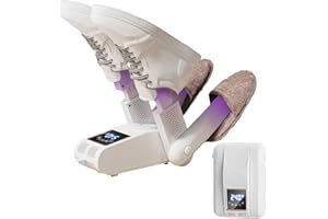 L.STARRYISLAND Schuhtrockner Elektrisch 2 Paar, Stiefeltrockner mit 240-Minuten-Timer und LED-Touchscreen, Fußwärmer, Handschuhtrockner Trocken mit UV-licht, Schnelltrocknung für fußballschuhe Skischuhe