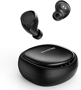 ENACFIRE Wireless Headphones, Future Bluetooth Headphones 4H Playtime Deep Bass Stereo Sound 15-20m Bluetooth Range V5.0 True Wireless Earphones Earbuds With Mic, Elegant Portable Charging Case