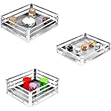 BLOO BASKET 202 Stainless Steel Modular kitchen basket Rectangular pipe basket 4" Plain/ 6" Plain/ 8" Plain set of 3 (17 INCH WIDTH * 20 INCH DEPTH, PLAIN)