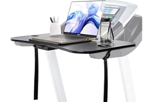 Whchiy Treadmill Desk Treadmill Desk Attachment Universal Treadmill Laptop Holder with Non-Slip Pads and Drawers Fits Most Treadmills