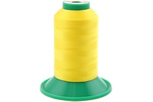 ‎NTS NÄHTECHNIK nts Nähtechnik 1000m Nähgarn, Ledergarn 60, Farbauswahl, Filament Garn für Leder (Gelb)