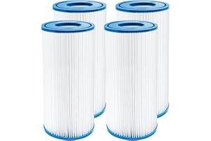 FFyan Lot de 4 filtres de Rechange pour Intex Piscine Cartouche de Filtre Type A 29002,Cartouches de Filtre Spa Filtre de Nettoyage de Piscine