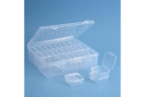 Primechoice Transparent Jewellery & Accessories Storage Box 30 Box Multi-Compartment Organizer with Removable Grids Plastic Organizer Box for Earrings, Beads, Craft & Small Items (Pack-1)