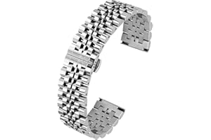 Kai Tian 5 kolorów do elastycznego paska do zegarka polerowany 7 rzędów 20 mm 22 mm pasek do zegarka ze stali nierdzewnej szybkie odpinanie metalowa bransoletka do zegarka zapięcie