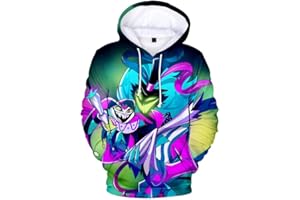 EAST-HAI-BUY Helluva Boss Hoodie Adult Kids 3D Long Sleeve Hooded Sweatshirt Harajuku Streetwear 2022 Cartoon Anime Helluva Boss Pullover for Women Men Boys Girls