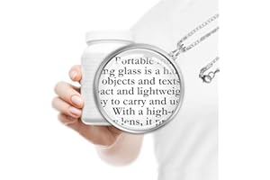 JUOIFIP Lupe Halskette, 5X Lupe für Damen Mom Geschenk Ältere lesen, Münzen, Briefmarken, Karte, Inspektion, Makuladegeneration