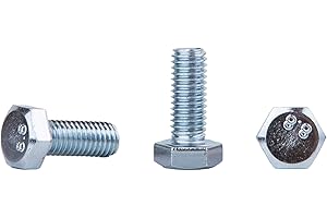 MARCOPOL Tornillos hexagonales DIN 933 de acero chapado en zinc M8 x 20 mm de grado 8,8, rosca completa, cabeza hexagonal, tornillo de rosca (50, M8 x 20 mm)