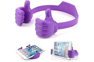 Kinizuxi Daumen Nach Oben Handy Ständer, Universal Flexible Silikon Handyhalterung Tisch, Mobile Phone Handy Halterung Ständer für iPad Zubehör iPhone Halterung -Violett