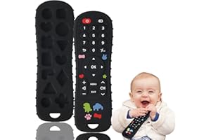 KOOSREEL Soulagement des Dentition Jouet pour Bébés 0-6 12 Mois Cadeaux, Jouets de Dentition pour Bebe 3 6 9 12 18 Mois Cadeau Naissance Garçons Filles, Télécommande en Jouets de Bain en Silicone