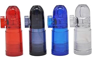 CUNLUNA Snuff Bullets Snuff Bottle Snorter Bullet Rocket Shape Nasal Sniff Glass Bottle(4 Pack)