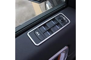 Auto-spro Set di 4 modanature adesive cromate per alzacristalli, in plastica ABS (argento)