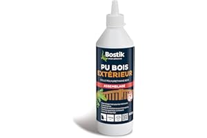 BOSTIK Colle à bois polyuréthane extérieur D4 PU - Contenance (en g): Biberon de 500g