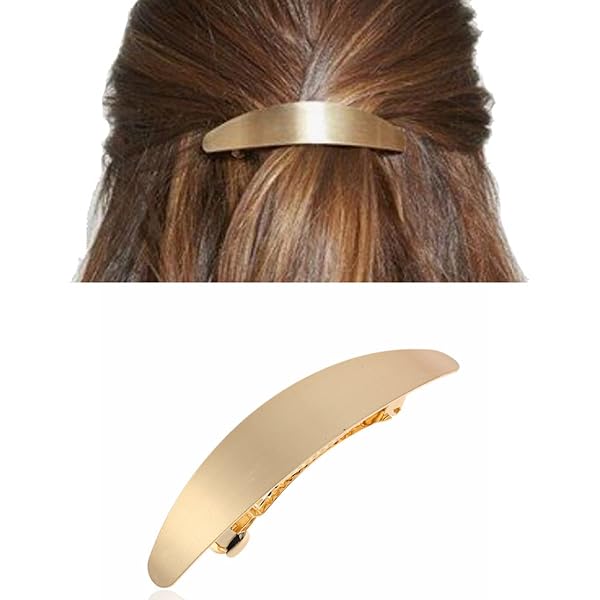 Geometrische Haarspange Aus Metall - Retro-Mini-Universum Design Mit Diamant-Akzenten Für Frauen & Mädchen (Silber)