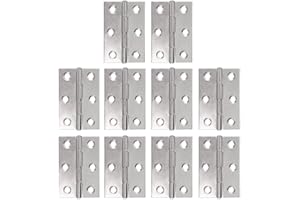 KINDPMA ManYee 10pcs Paumelles Charnières de petite taille Paumelles Meuble Charnière en Inox pour Bricolage de bureau maison travaux de fabrication à la maison