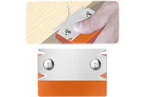 DELAESI Kantenschneider Kantenhobel Holz Kantenschneider Umleimer Rutschfest Handhobel Furnierkantenschneider für Holz PVC ABS (Orange Farbe)