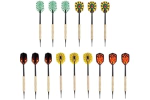 HRLORK Darts Set Plastic Soft Tip Darts Flights Black Nylon Darts Shafts