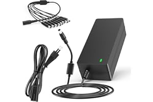TKDY Zasilacz 12 V 5 A CCTV, 12 V, 5 A, zasilacz do kamery bezpieczeństwa z 8-drożnym kablem rozdzielacza, kompatybilny z kamerami Lorex, Samsung, Q-See, Night Owl, Swann, Annke IP i BNC
