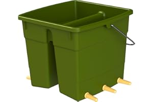 Kerbl Secchio per l'alimentazione degli agnelli Albert con 6 tettarelle, 10