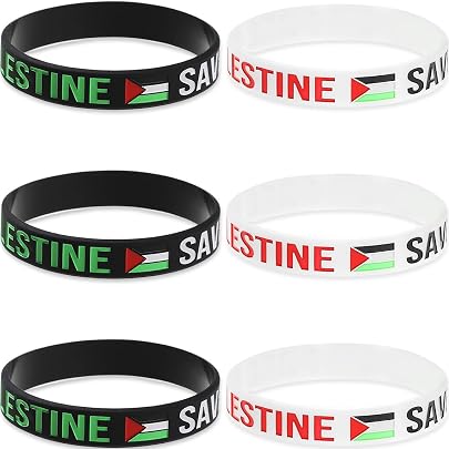 Braccialetto Palestinese Fatto A Mano - Regolabile 17-28 Cm, Colori Della Bandiera - Sostieni L'Artigianato E La Cultura Di Gaza