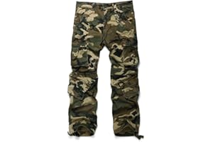 OCHENTA Men's Casual Military Army Camo Combat Trousers,Wild Cargo Pants with 8 Pockets (Size 29-44)