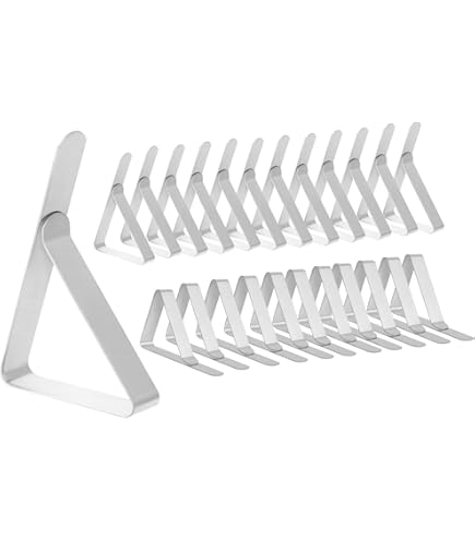 Virea 4 X Pinces à Nappe 7 C Noir - Pince Pour Nappes De Table En