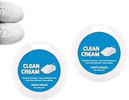 Weisse Schuhe Reinigungscreme, White Shoe Cleaner und Sneaker Reiniger, Schuhreiniger Clean Cream, Schneller Fleckentferner für White Sneakers und Leder, Ohne Waschen