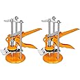 XSteez Tile Lifter Hand Jack Tool | Tile Height Adjuster | Labor-Saving Clamping Tool | Wall Tile Height Regulator Manual Tool | Tiling Elevating Construction Tool | 2 Pics Yellow |
