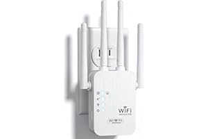 HAONIUBI 2025 Newest WiFi Extender, WiFi Booster, WiFi Repeater, 4 *Antennas Covers Up to 3800 Sq.ft and 45 Devices, Internet Booster - with Ethernet Port, Quick Setup, Home Wireless Signal Booster (White)