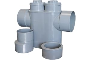 Jardibric - Sifón disconector monobloque gris Ø125-100