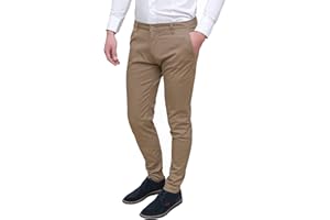 Evoga Pantaloni Uomo Class Slim Fit Primavera Estate Casual in Cotone