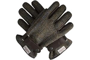 Walker and Hawkes - Guantes escoceses para hombre - Harris Tweed - Piel