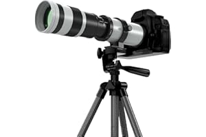 BENOISON Téléobjectif 420-800mm, Objectif EF pour Canon DSLR, Mise au Point Manuelle MF Zoom Lentille pour Canon 4000D 2000D 1300D 1200D 850D 800D 750D 250D 200D 90D 80D 77D 7D 6D 5D 1D DSLR
