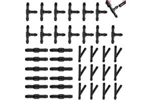UIEXAY 36 Pièces Raccords de Tuyau de Lave-Glace, Raccord de Tuyau de Pare-Brise, Type T, type Y, type I, Pour Tuyau de système de Lave-Glace, tuyaux d'arrosage et système d'irrigation