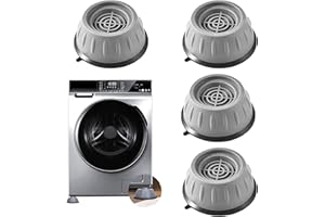 KOSHIFU 4PCS Patins Anti Vibration Tampons à Pied Machine à Laver Anti Vibration Tapis Anti Vibration pour Réduction du Bruit Machine à Laver et Sèche-Linge