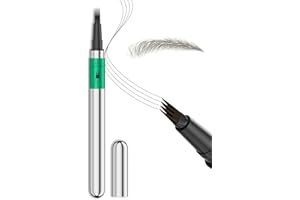 QIC Microblading Augenbrauenstift, Wasserfest & Langanhaltend, Präzise Ultra-Fine Spitze für Natürliche, Volle Augenbrauen, Bis zu 12 Stunden Halt, Cruelty-Free & Vegan (04 Black Brown)