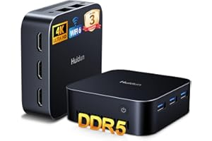 ‎HUIDUN Huidun H20 Mini PC W-11 Pro,Intel Alder Lake-N97 (bis zu 3,6 GHz),16GB DDR5 512GB M.2 SSD Mini Desktop Computer,4K Triple Display,WiFi 6, BT 5.2,Micro-PC mit VESA für Schule/Büro/Heimkino