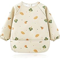 Bavaglino Svezzamento Impermeabile Zemiu - Tuta Con Maniche Lunghe, Morbida E Lavabile, Per Bambini 6-30 Mesi - Foto 4