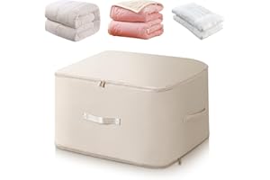 WILLONG Compression Storage Bags,Ultra Space Saving Self Compression Organizer,Clothes Storage Bag(Beige,L)