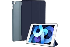 4UBonLife Coque pour iPad 6ème/5ème génération 9,7 Pouces 2017/2018, Étui de Protection Léger Coque Arrière en PC Rigide Translucide Givré pour Apple iPad 6/5 Gen, Bleu Foncé