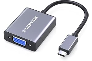LENTION USB C to VGA Cable Adapter, Type C to VGA Monitor Converter Compatible 2023-2016 MacBook Pro 13/15/16, New Mac Air/Surface, MacBook 12, More, Stable Driver Certified (CB-1080VGA, Gray)