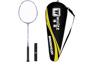 BAIHUALIN Whizz S8, S9 Carbon Graphite Badminton Racket with Carrying Bag, Shuttlecock and Grip Tape Included