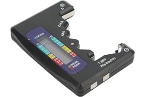 ZERODIS Pojemność baterii Cyfrowy miernik cyfrowy uniwersalny D C N AAA AA 9 V 1,5 V Analizator przycisków Cyfrowy analizator baterii Pojemność komórek (czarny)