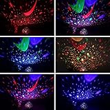 lederTEK, LED Baby Nachtlicht mit USB Kabel Batteriebetrieben Sternhimmel Sternenhimmel 4 LED 360 Grad (pink) - 2